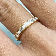 Oval Solitaire Baguette Band Ring