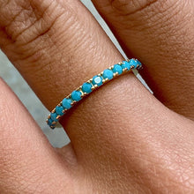 Turquoise 1/2 Eternity Band Ring
