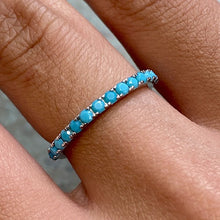Turquoise 1/2 Eternity Band Ring