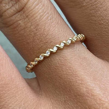 Dainty Cubic Zirconia 3/4 Twist Band Ring