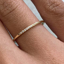 Simple 5-Cubic Zirconia Thin Band Ring