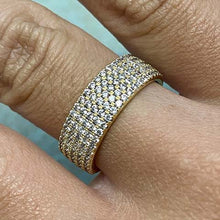 5-Row Pave Eternity Band Ring