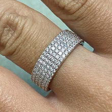 5-Row Pave Eternity Band Ring