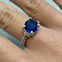 Cubic Zirconia Solitaire Rope Band Ring