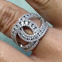 Pave Interlocked Bond Ring