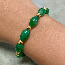 Oval Bead with Spacer Stretch Bracelet