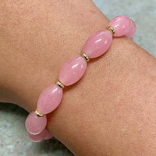 Oval Bead with Spacer Stretch Bracelet