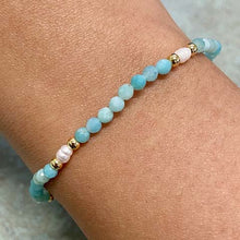 Beaded Stretch Bracelet with Pearls