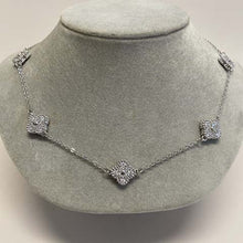 Reversible Pave Small Clover Station Necklace