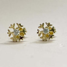 Small Round Snowflake Stud Earrings
