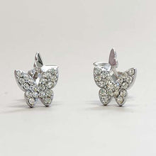 Pave Double Butterfly Stud Earrings