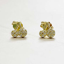 Pave Cherries Stud Earrings