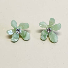 Cubic Zirconia Stud with Removable Flower Earrings