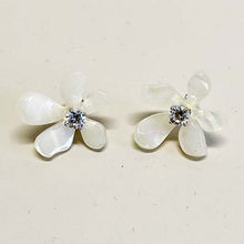 Cubic Zirconia Stud with Removable Flower Earrings