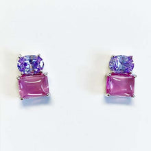 Oval Rectangle Stud Earrings