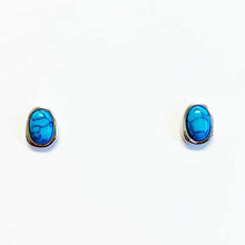 Oval Turquoise Stud Earrings