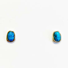 Oval Turquoise Stud Earrings