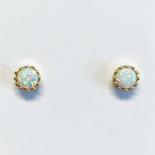 Opal Crown Stud Earrings