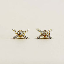 Pearl Bow Stud Earrings