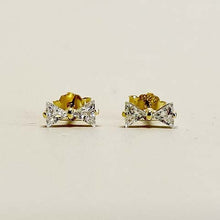 Cubic Zirconia Bowtie Stud Earrings