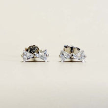 Cubic Zirconia Bowtie Stud Earrings