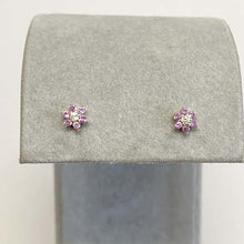 Pink Flower Stud Earrings