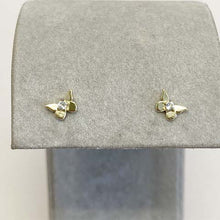 Solitaire Butterfly Stud Earrings