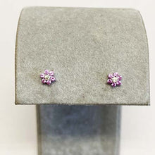 Pink Flower Stud Earrings
