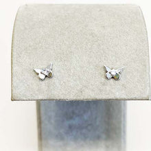 Solitaire Butterfly Stud Earrings