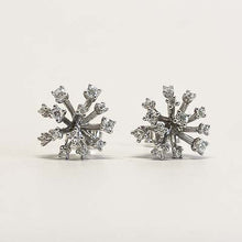 Cubic Zirconia Starburst Stud Earrings