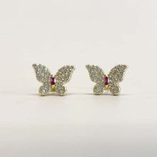Pave Butterfly Stud Earrings