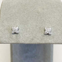 Pave Clover Stud Earrings
