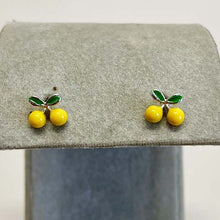 Enamel Cherry Stud Earrings