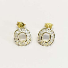 Baguette Cut Eternity Stud Earrings