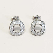 Baguette Cut Eternity Stud Earrings
