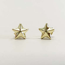 Beveled Star Stud Earrings