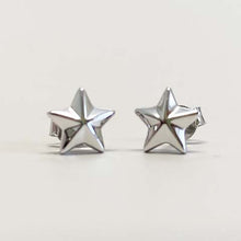 Beveled Star Stud Earrings