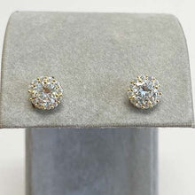 Halo Stud Moissanite Earrings