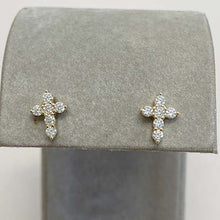 Cross 6-Stone Stud Earrings
