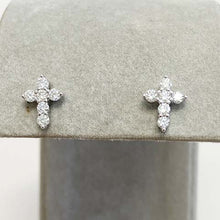 Cross 6-Stone Stud Earrings