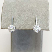 Drop 3-Prong Solitaire Earrings