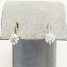 Drop 3-Prong Solitaire Earrings