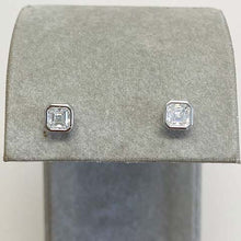 Square Bezel Stud Earrings