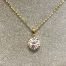 Round Halo Necklace
