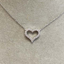 Open Heart Pave Necklace
