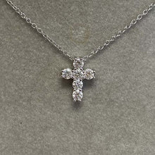 Moissanite Cross 6-Stone Necklace