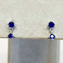 Round Cubic Zirconia Drop Earrings