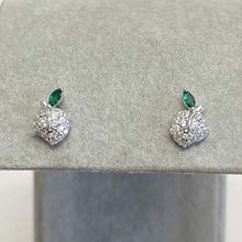 Pave Peach Stud Earrings