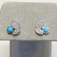 Round Oval Marquise Cluster Stud Earrings