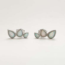 Opal Teardrop Trio Stud Earrings